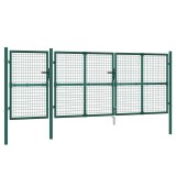 Cumpara ieftin Poarta de gradina din plasa, verde, 400x125 cm, otel galvanizat