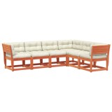 Set mobilier de gradina cu perne, 6 piese, lemn masiv de pin