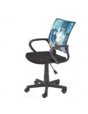 Scaun birou copii HM Hanoi, ergonomic, cu mesh, cadru polipropilena, inaltime reglabila, rotatie 360&deg;, 100 kg, multicolor (resigilat)
