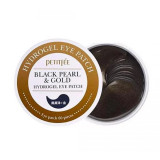 Plasturi pentru zona ochilor Petitfee Black Pearl&amp;Gold Hydrogel Eye Patch, 84g