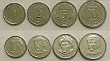 UCRAINA █ SET COMPLET DE MONEDE █ 1 + 2 + 5 + 10 Hryvnia 2018-2021 UNC