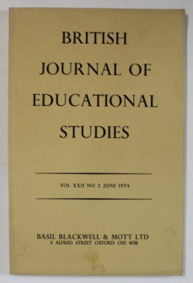 BRITISH JOURNAL OF EDUCATIONAL STUDIES , VO. XXII , NO. 2 , JUNE , 1974 foto