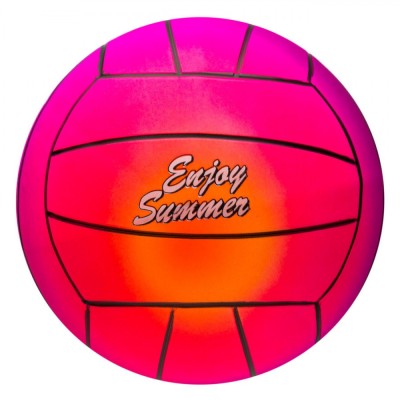 Minge Volei Plajă, Model Enjoy Summer, Culoare Roșu-Mov, Diametru 22cm, Plastic foto