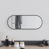 Oglinda de perete, negru, 50x20 cm, ovala GartenMobel Dekor, vidaXL
