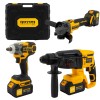 Trusa de scule 3 &icirc;n 1 ROTOR RSET3, Rotopercutor ,Polizor unghiular, Autofiletanta 21V/3Ah Innovative ReliableTools