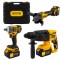 Trusa de scule 3 &icirc;n 1 ROTOR RSET3, Rotopercutor ,Polizor unghiular, Autofiletanta 21V/3Ah Innovative ReliableTools