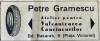 1931 Reclamă rom&acirc;nească Atelier Vulcanizare PETRE GRĂMESCU București interbelic Bd. Basarab Nr 5 Piata Victoriei cauciucuri auto masini mestesug