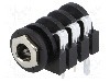 Conector jack, Jack 6,3mm, 3 contacte, mama, AMPHENOL - ACJS-IH