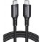 Cablu Date si Incarcare USB-C - USB-C UGREEN US567, 60W, 2m, Gri