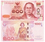 Thailanda 100 Bath 2015 Comemorativa P-127 UNC