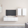 VidaXL Set dulapuri TV, 4 piese, alb, lemn prelucrat 3078685