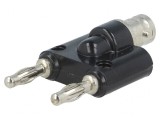 Mufă Banană 4mm Aurită cu BNC Soclu 15A