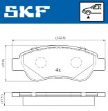 Set placute frana fata SKF VKBP80037