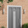 Lămpi de Perete Exterioare 2 pcs Argintie Oțel Inoxidabil IP44