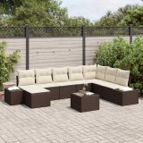 VidaXL Set de canapele pentru grădină cu pernă 9 pcs 319 x 209 x 85 cm