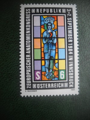 HOPCT TIMBRE MNH 737 CONGRESUL ANATOMISTILORE 1984 -1 VAL AUSTRIA foto