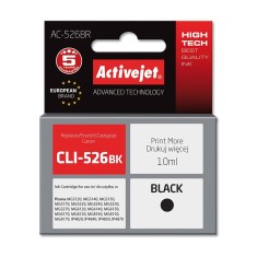 Cartus compatibil CLI-526Bk Black pentru Canon, 10 ml, Premium Activejet, Garantie 5 ani