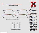 Lumini ambientale dedicate Mercedes-Benz GLA X156 2014-2020, RGB Acrilice 9 in 1 Dinamice cu efect symphony, Control din Display original Buton