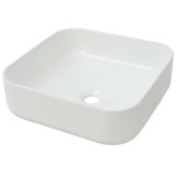 Cumpara ieftin Chiuveta de baie din ceramica, patrata, 39x39x13,5 cm, alb