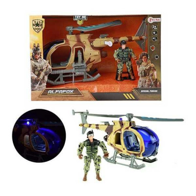 Elicopter Militar 27cm cu Sunete, Lumini si Soldat inclus Toi-Toys TT15611A foto