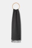 BOSS eșarfă de l&acirc;nă culoarea negru, uni, 50517218
