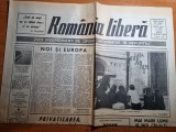 Romania libera 7 august 1990-articol mangalia si canalul dunare marea neagra