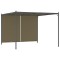Pergola gradina cu acoperis retractabil gri taupe 3x3m 180 g/m&sup2;