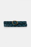 Kurt Geiger London curea de piele 18 MAFAIR BELT femei, culoarea albastru marin, 3654085209
