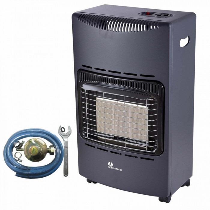 Soba incalzire pe gaz GPL 4200W, 3 trepte de putere, regulator gaz si furtun incluse