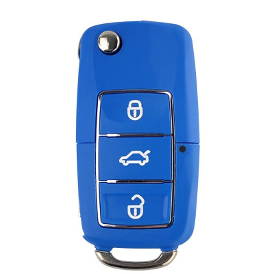 Carcasa Cheie Briceag VW 3 Butoane Albastru Design Nou AutoProtect KeyCars foto