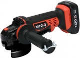 Polizor Unghiular Yato YT-82828, 18V, 2 Acumulatori 3Ah Li-Ion, Acumulator, Indicator Baterie, Protectie Supraincalzire