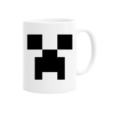 Cana alba personalizata fata creeper minecraft negru, INOVATIX&reg;. 330ml