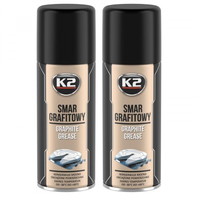 Pachet 2 x Spray K2 vaselina grafitata 400 ml foto
