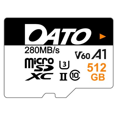 Dato - Memory Card Lightening (DTTF512GU3A1V60U2A) - Micro SDXC UHS-II, 512GB, U3, A1, V60, Read 280MB/s - White foto