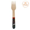 Furculițe Lemn, Game, Set 10 Bucăți, Multicolor, 16cm, Oem