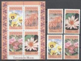 Tanzania 1986 Flowers, set+perf.sheet, MNH AJ.080, Nestampilat