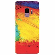 Husa silicon pentru Samsung S9, Colorful Dry Paint Strokes Texture