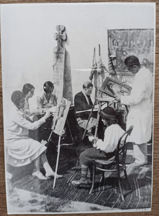 Atelier de pictura la tara, anii &#039;30// reproducere de epoca