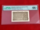 25bani BGR din 1917 PMG66EPQ second TOP POP