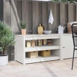 vidaXL Dulap de bucătărie Alb 106 x 55 x 64 cm Lemn masiv de pin