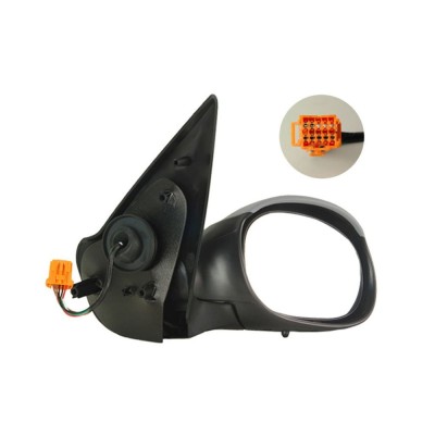 Oglinda exterioara Peugeot 206 (2_) 08.2003-04.2009 Model COUPE/CABRIO partea stanga View Max crom asferica carcasa prevopsita grunduita reglare elec foto