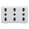 Priza standard italian tripla 3M Gewiss Chorus alb GW10209