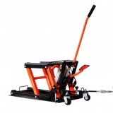 Cric hidraulic si pneumatic, Capacitate 680 kg, Inaltime ridicare 119-381 mm, 4 roti, 8-20 Bar