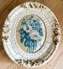 Tablou matase - decorativ / de colectie - Flori albastre