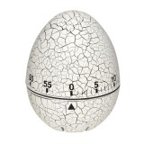 Timer analog pentru bucatarie EGG, forma ou, plastic, alb, TFA 38.1033.02 Children SafetyCare