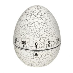 Timer analog pentru bucatarie EGG, forma ou, plastic, alb, TFA 38.1033.02 Children SafetyCare
