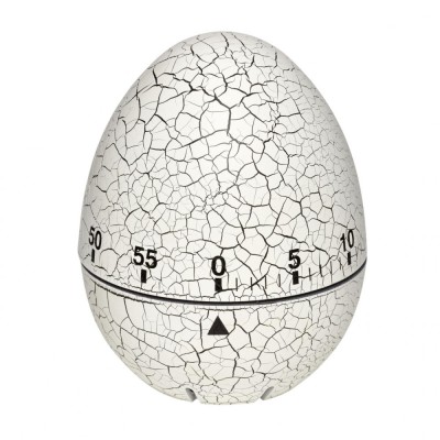 Timer analog pentru bucatarie EGG, forma ou, plastic, alb, TFA 38.1033.02 Children SafetyCare foto