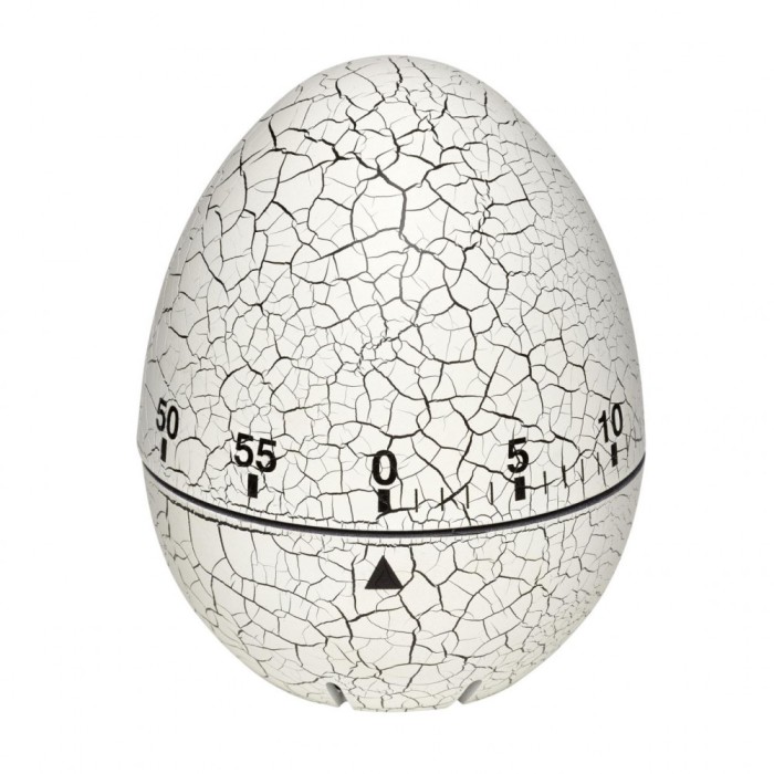 Timer analog pentru bucatarie EGG, forma ou, plastic, alb, TFA 38.1033.02 Children SafetyCare