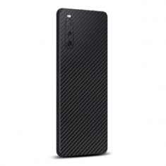 Set Folii Skin Acoperire 360 Compatibile cu Sony Xperia 10 III - ApcGsm Wraps Carbon Black