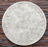 (A1079) MONEDA DIN ARGINT AUSTRIA - 20 KREUZER 1868, FRANZ JOSEPH